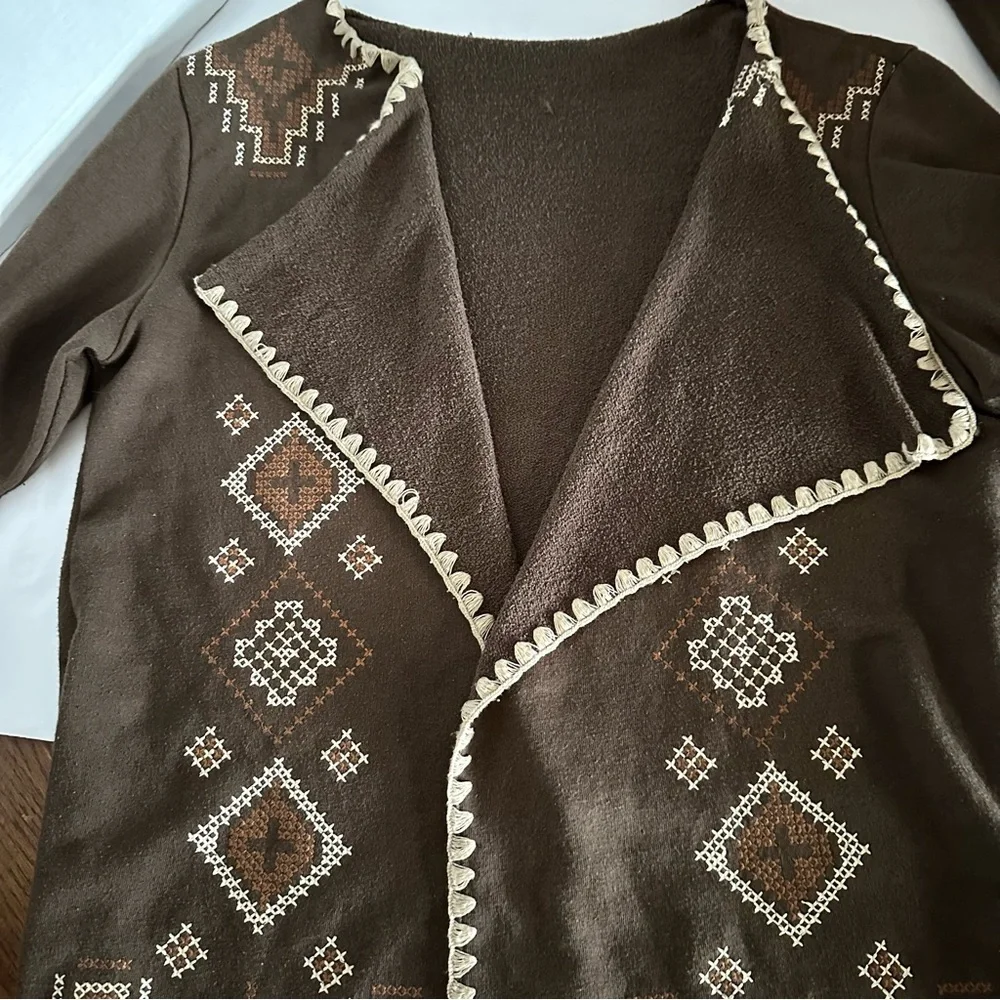 Open Jacket Vest, Small-Med, Brown Aztec - Picture 10 of 10